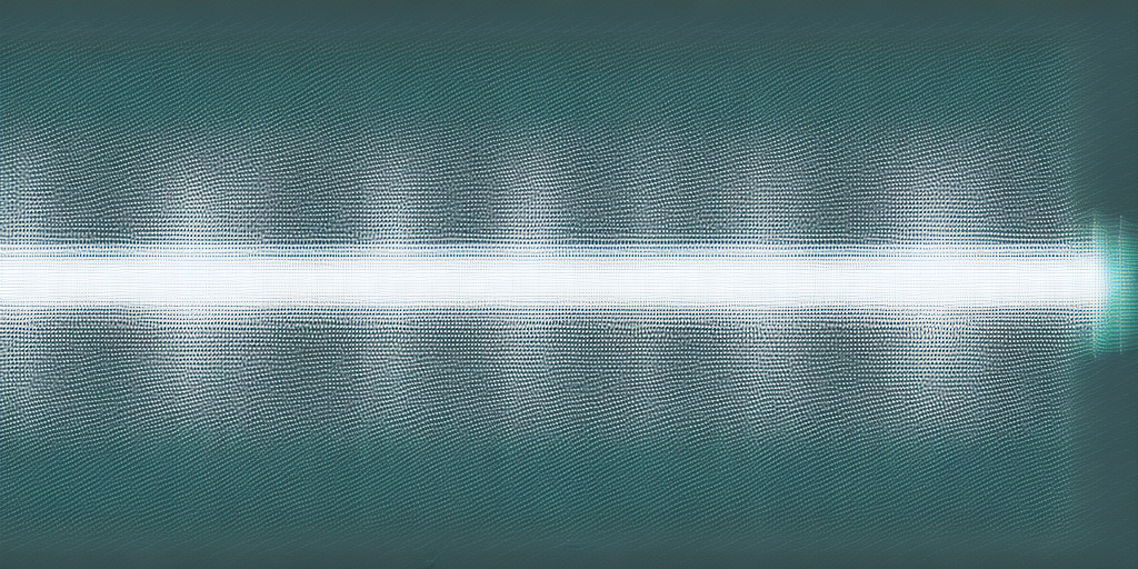 An abstract image, like a horizon of light streaking left to right across a blue texture.